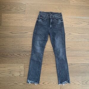 Mother High Waisted Rascal Ankle Step Fray Size 23